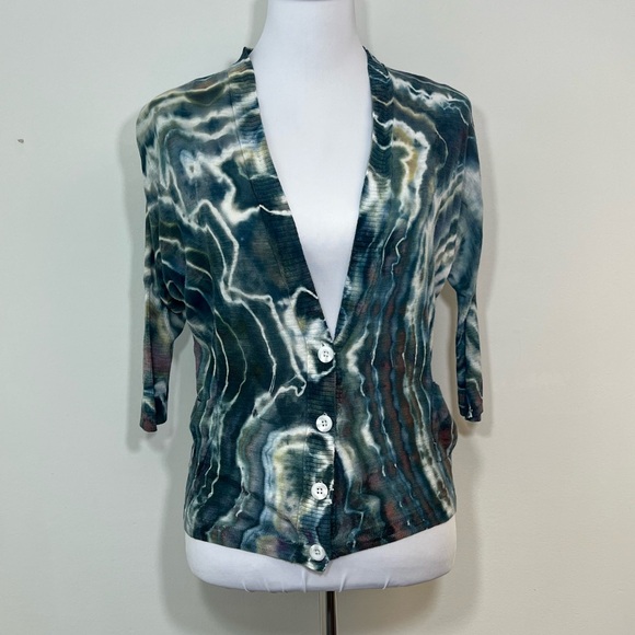 AMERICAN EAGLE Custom Tie Dye Dolman Cardigan - Picture 1 of 7